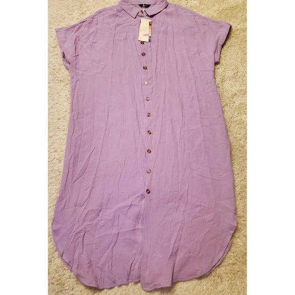 Dokotoo Dresses & Skirts - NWT Dokotoo Button Up Shirtdress Womens Size 2XL Lilac